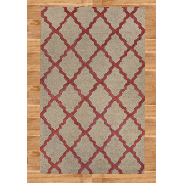 Red Barrel Studio® Simeon Handmade Wool Brown/Red Rug Wayfair